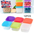 12X Mini Plastic Storage Containers Clear Small Box with Lids Food Storage Pots