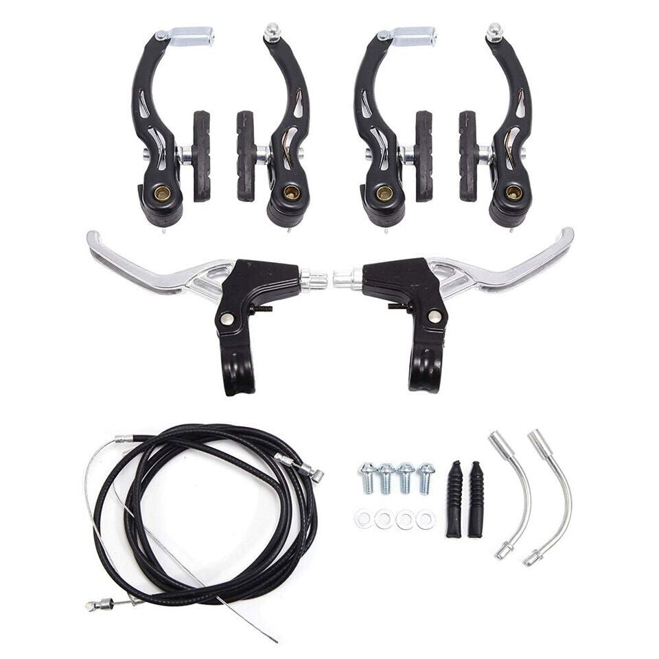 6PCS V Brake Complete Sets Front Rear Lever kit BMX MTB Bike Bicycle Brake Sets