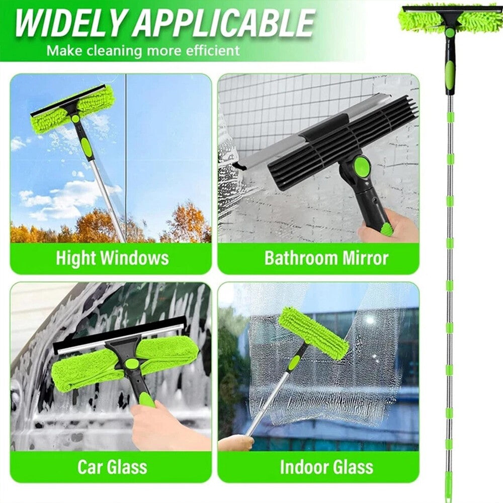 Telescopic Extendable Window Cleaner Equipment Glass Cleaning 4.5m Squeegee Tool