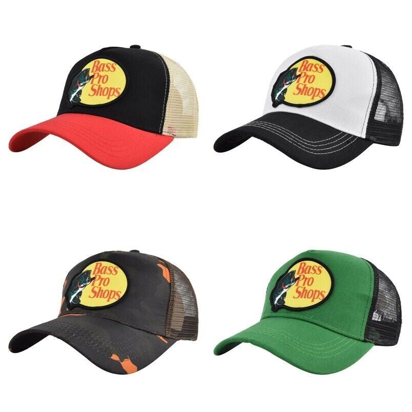 Baseball Trucker Mesh Cap Adjustable for SnapBack Bass Pro Shops Hat Outdoor