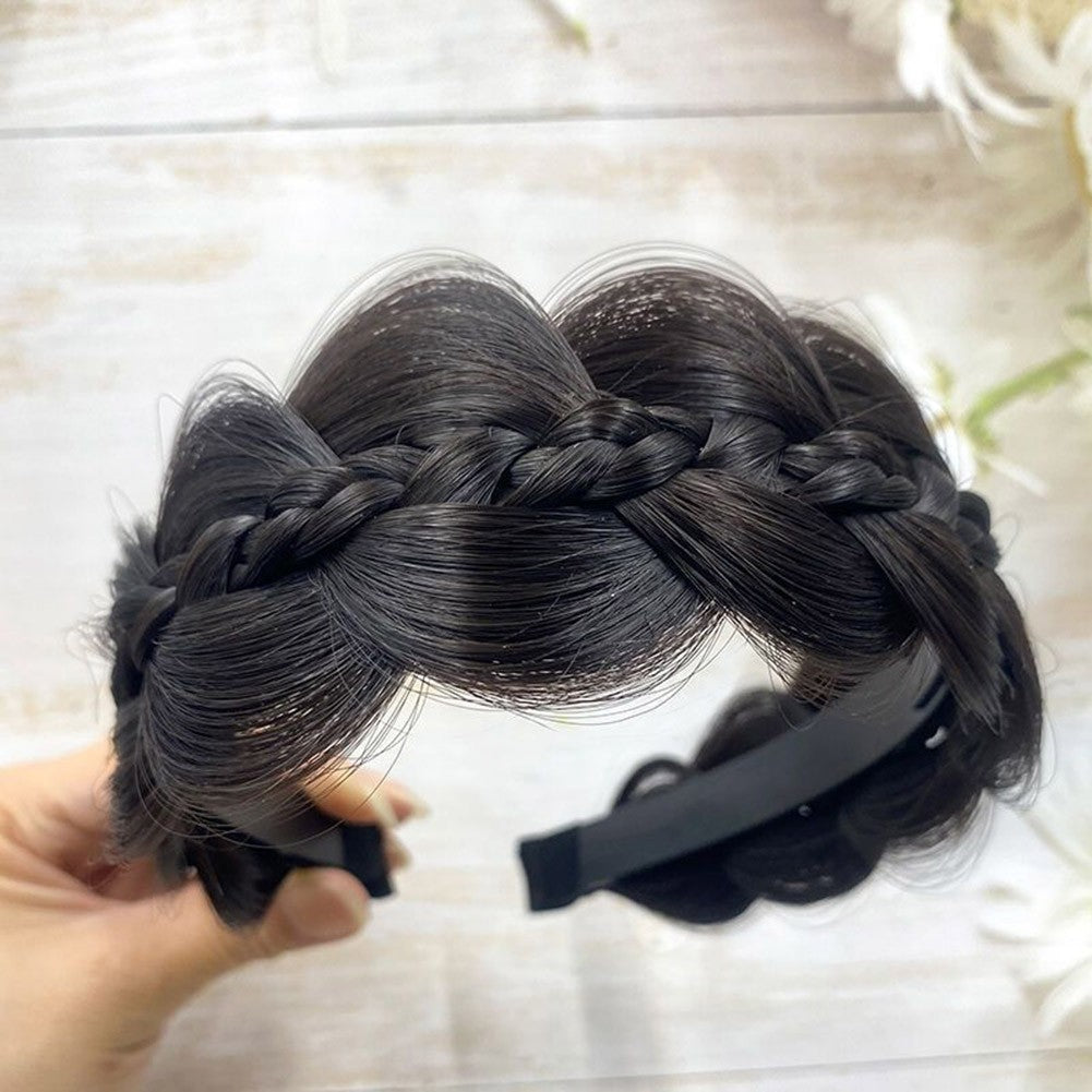 Women For Wig Headbands Wide Fishbone Braids Retro Styling Accessories