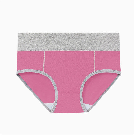 4 PCS Women High Waist  95% Cotton Underwear Full Coverage Briefs Panties UK