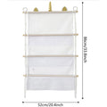 Wall Hanging Toy Organizer 3 Tier Plush Toy Storage Net for Nursery Bathroom