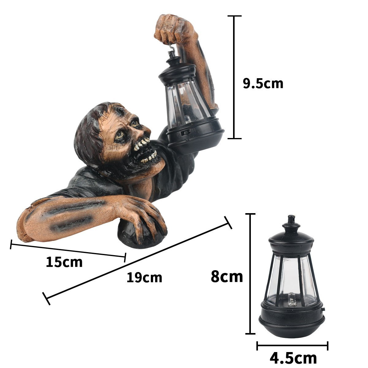 Halloween Crawling Zombie Horror Props Outdoor Garden Statue Graveyard Decor