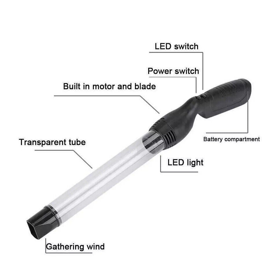 44 cm Electronic Insects Catcher Suction Trap Tube Fly Vacuum Cleaner Catcher