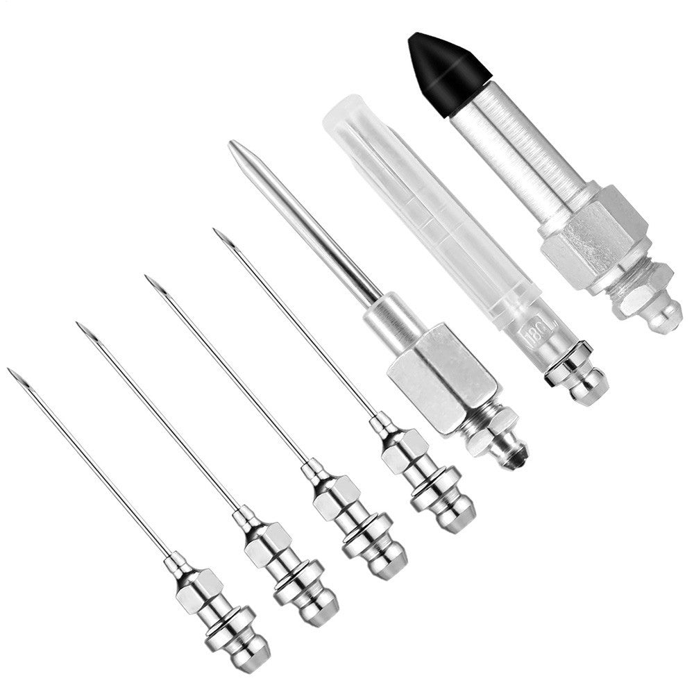 7pcs Grease Gun Injector Needle Dispenser Nozzle Attachment Coupler Adapter Tool