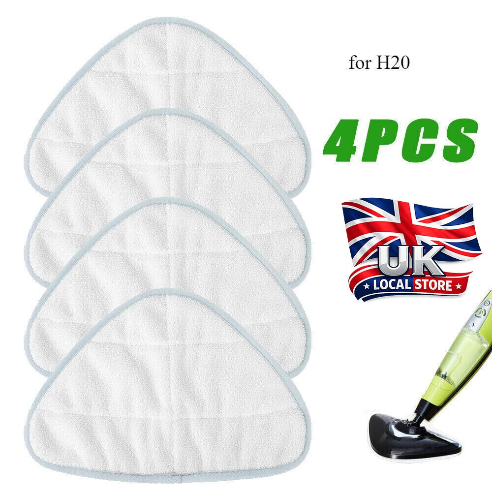 4x Microfibre Steam Mop Pads for H20 HD Steam Cleaner H2O Lite Steam Replacem