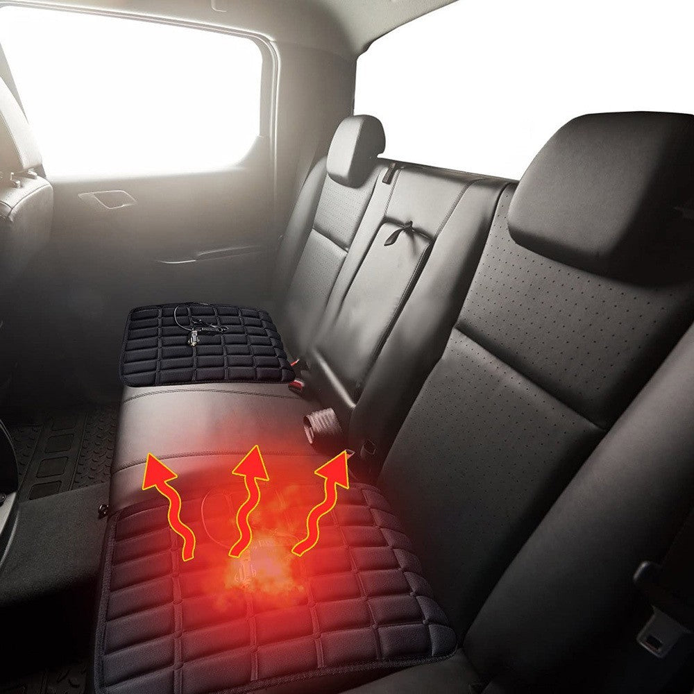 Car Seat Pad Cushion Cover Heating Heater Warm Heated Cold Winter 12V Universal