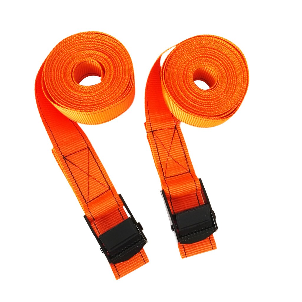 1 Pair Kayak Surfboard Roof Rack Tie Down Straps with Metal Cam Buckle 5M