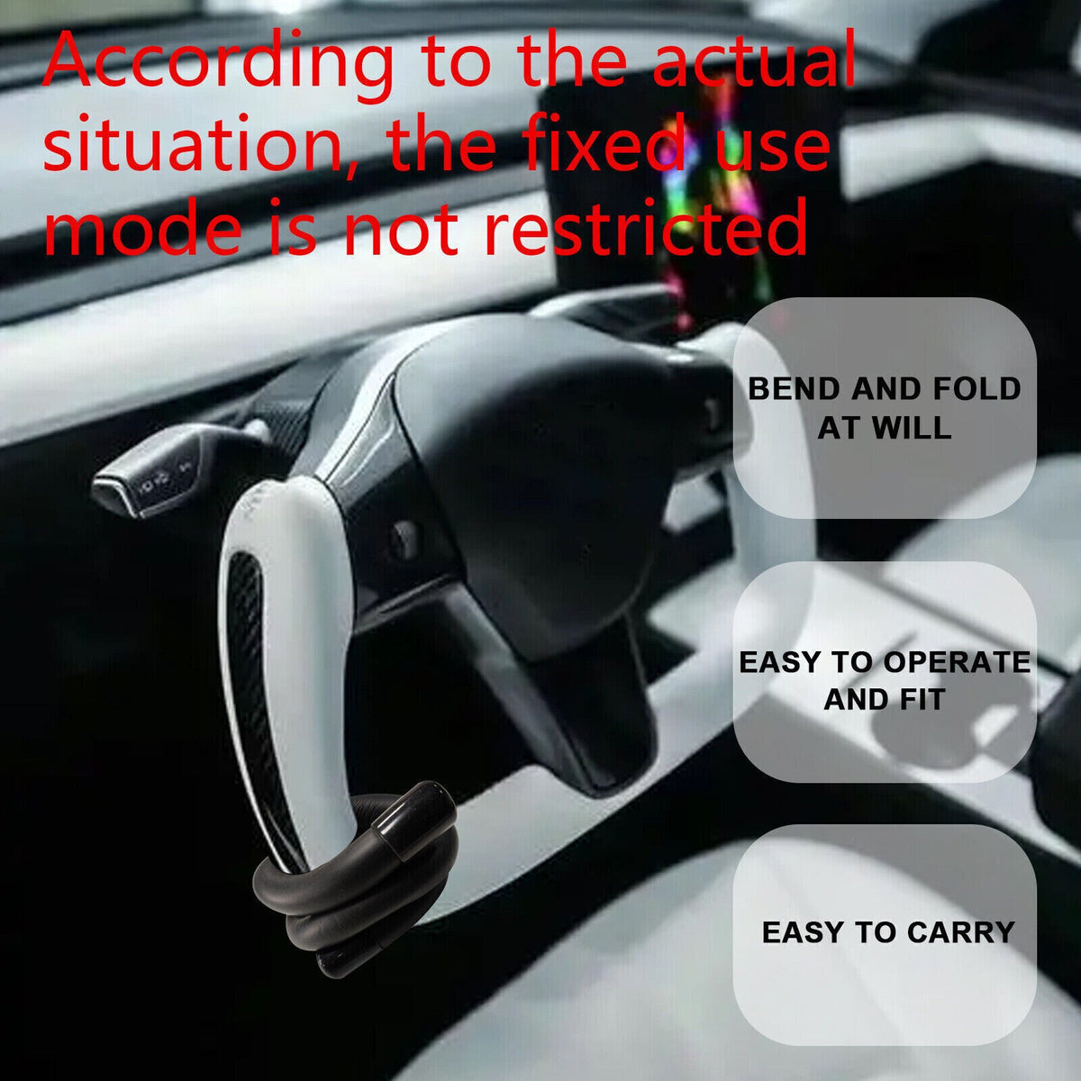 Steering Wheel Booster Zinc Alloy Autopilot FSD for Tesla Model 3 Model Y X UK