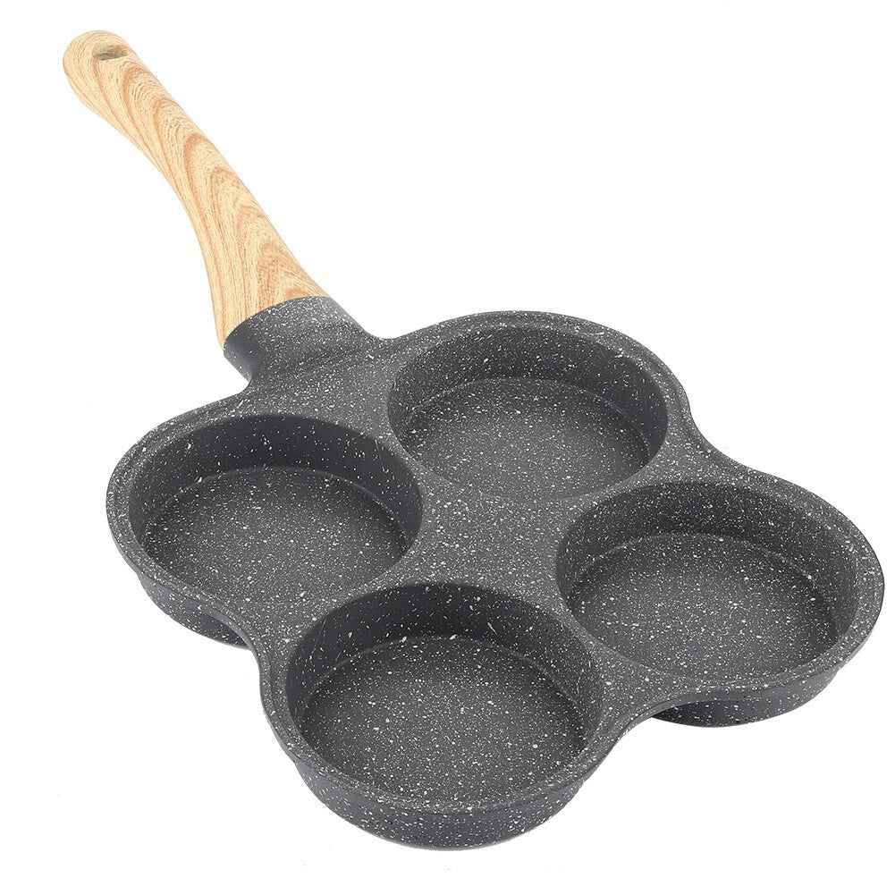 2PCS Non-Stick 4-Cup Egg Frying Pan Pancake Omelet Burger Breakfast Skillet