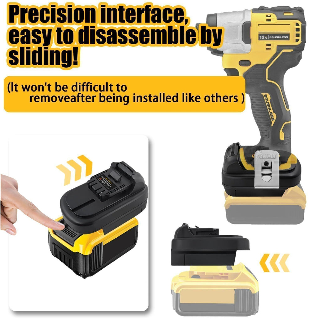 DM18DW12 Adapter For Dewalt 18V/20V Max Battery Convert to Dewalt 12V Max Li-ion