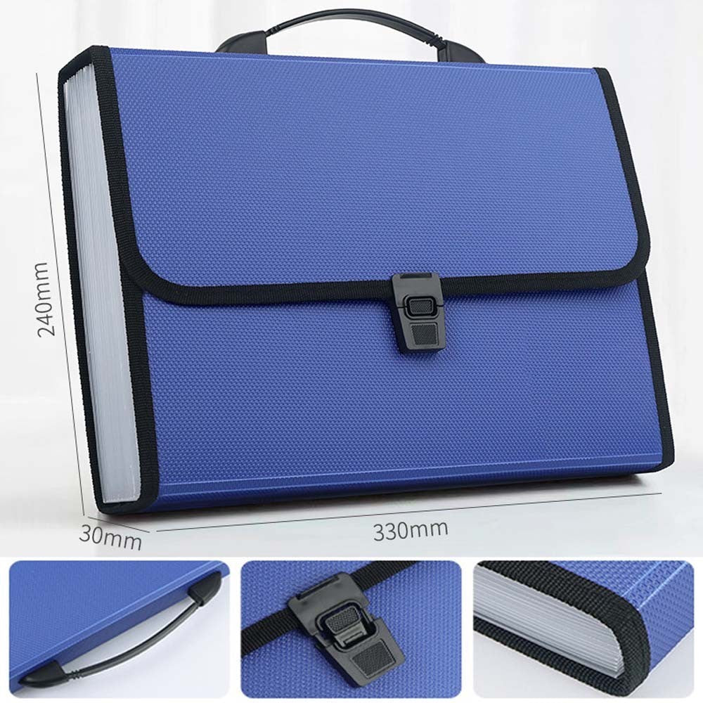 A4 13 Layer Large Capacity Expanding File Folder Document Storage Briefcase