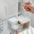 3 Compartment Clear Storage Box Organizer for Makeup Wipes & Skincare Essentials