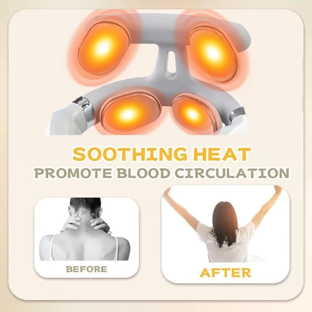 Electric Pulse Cervical Neck Massager Relieve Shoulder Pain Relax Massage Device