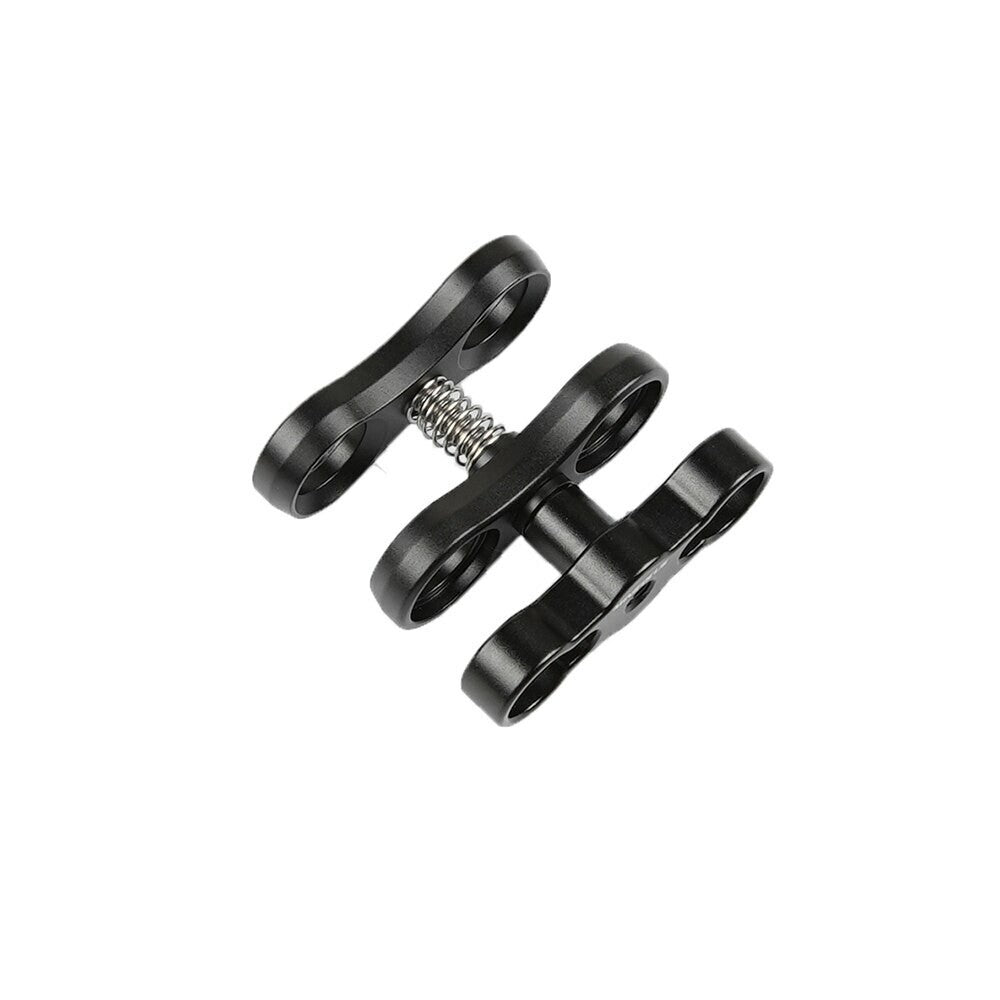 1Pcs 1" Ball Head Joint Clamp Dual Balls Butterfly Clip Mount Diving Arm Holder