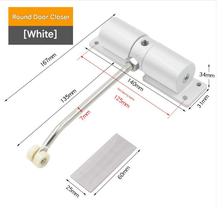 Heavy Duty Door Gate Closer Spring Fire Rated Outdoor Automatic Surface Mount UK