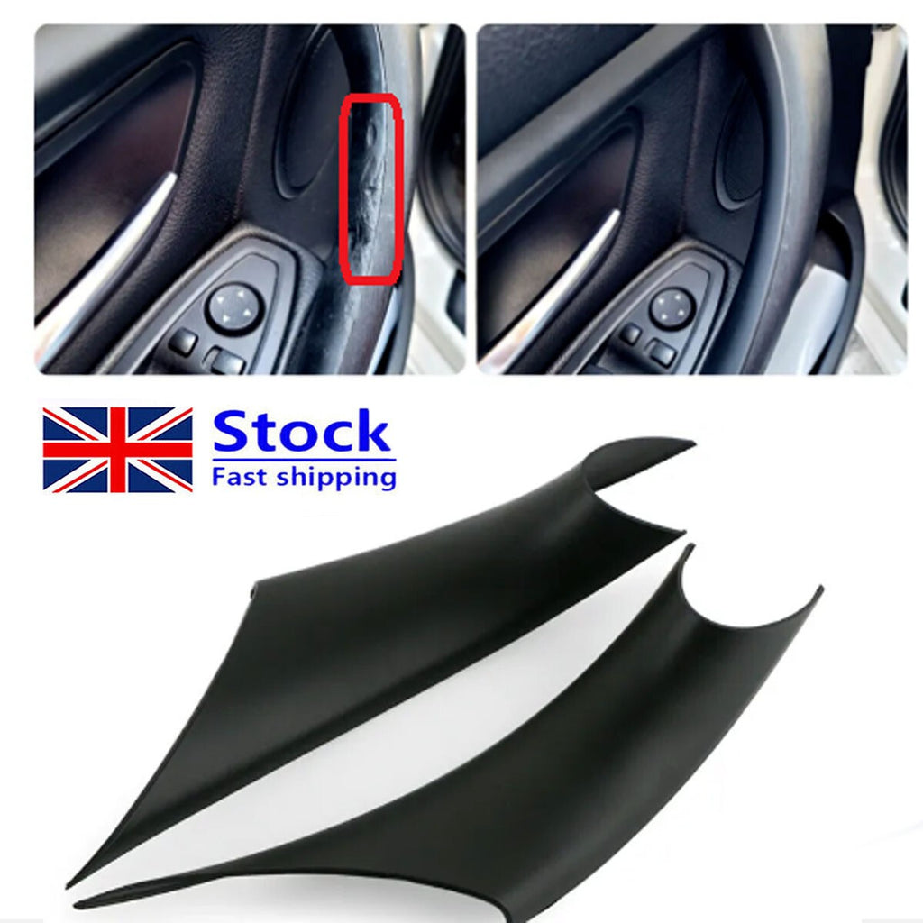 2X Inner Door Handle Trim Panel Pull Black Cover For BMW 3 4 Series F30 F31 F32