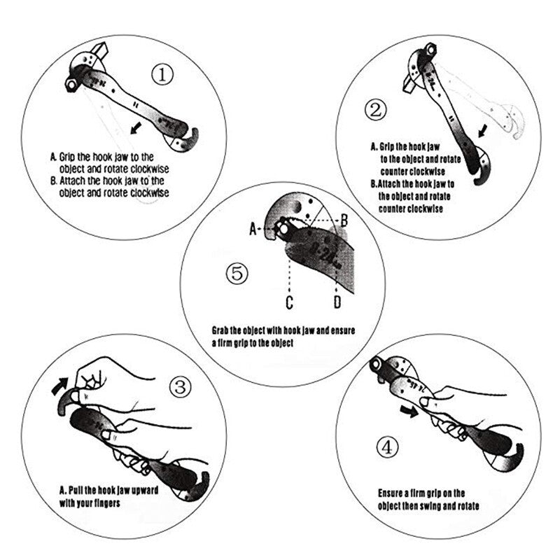 9-45mm Adjustable Magic Wrench – Multi-function Universal Self-Locking Spanner