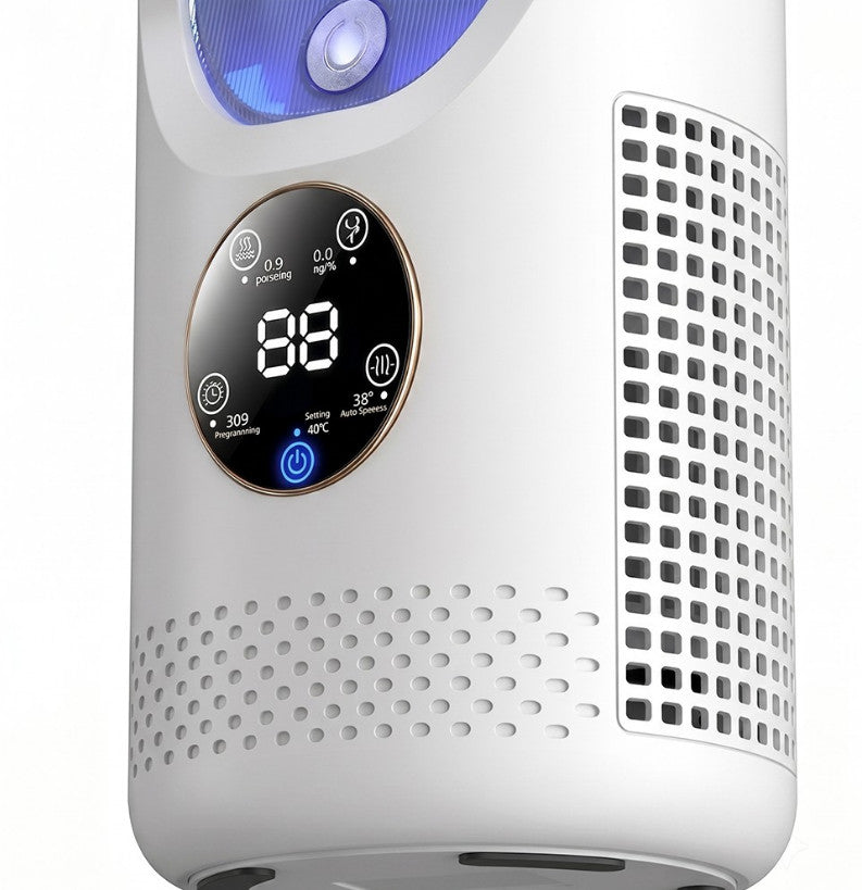 Portable Air 6 Speed Silent Timer Air Conditioner Cooler Leafless Electric Fan