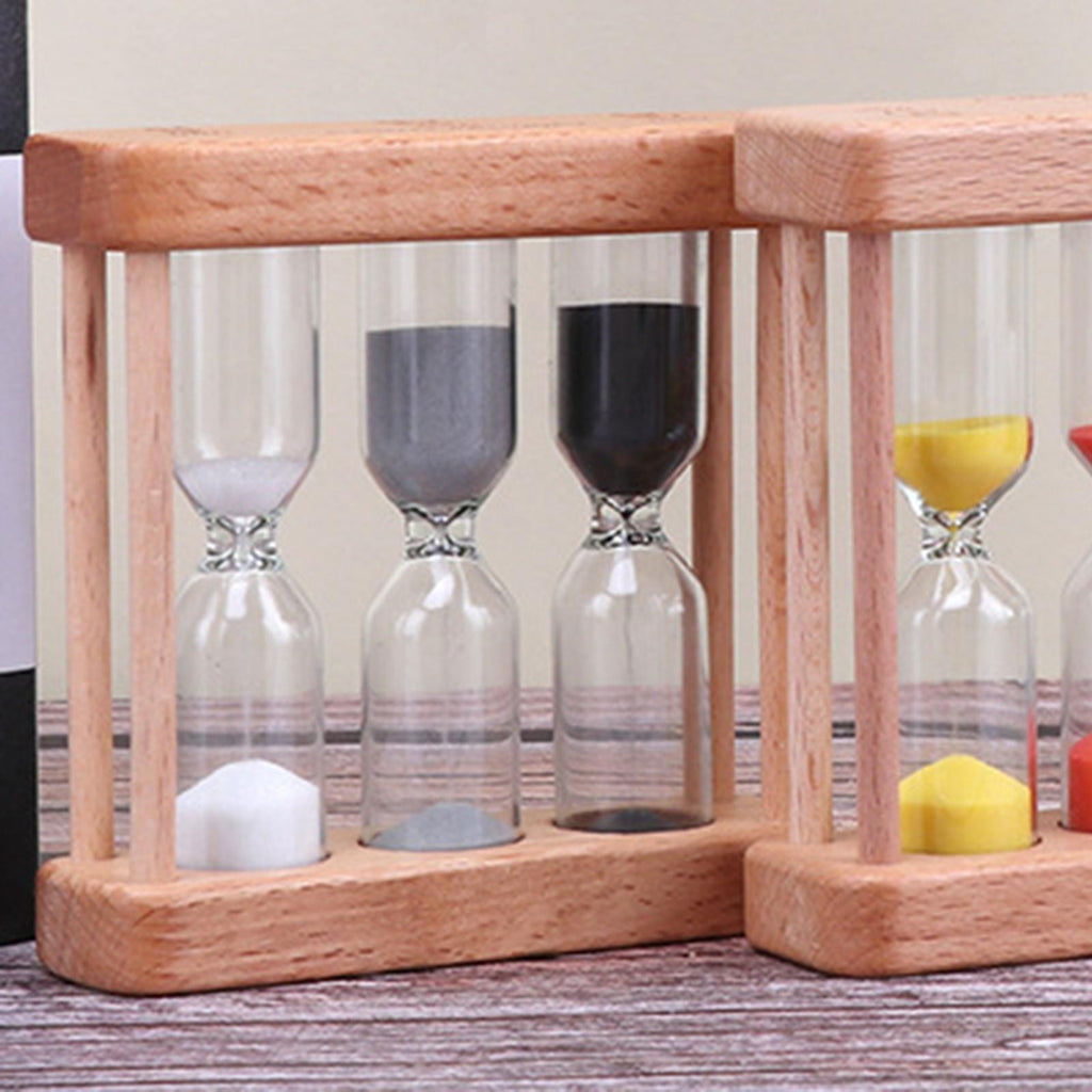 Wooden Sand Timer 1/3/5 Minutes Mini Sand Timer Visual Sand Clock Timer