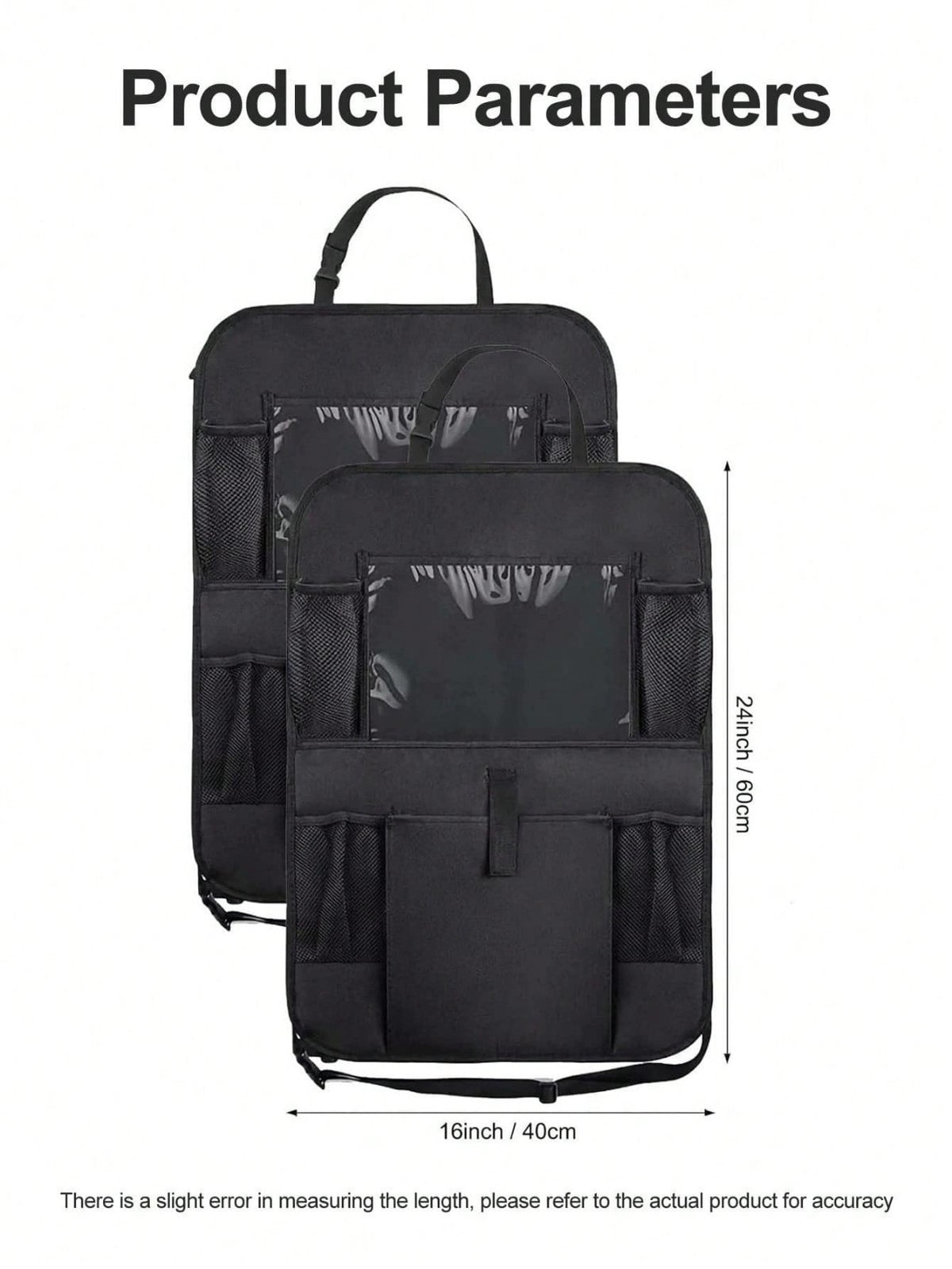 2PCS Car Seat Back Organizer Multi Pocket Storage Bag Pouch Holder Interior Tidy