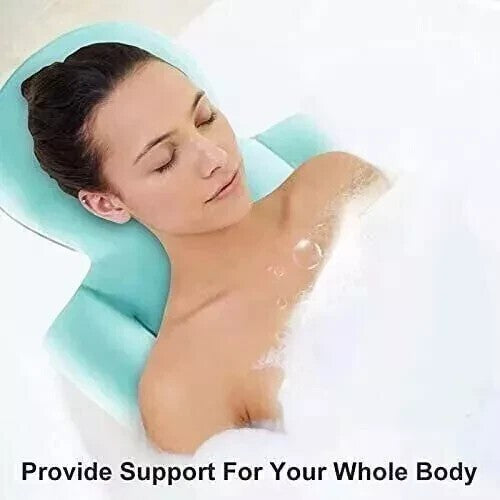 Full Body Bath Pillow Large Spa Cushion Shower Bathtub Tub Elastic Pillow Mat UK