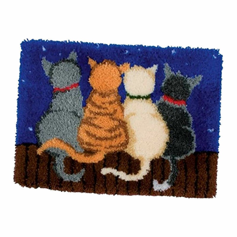 DIY Latch Hook Rug Making Kit, Fun Craft Activity for Kids, Parents & Beginners