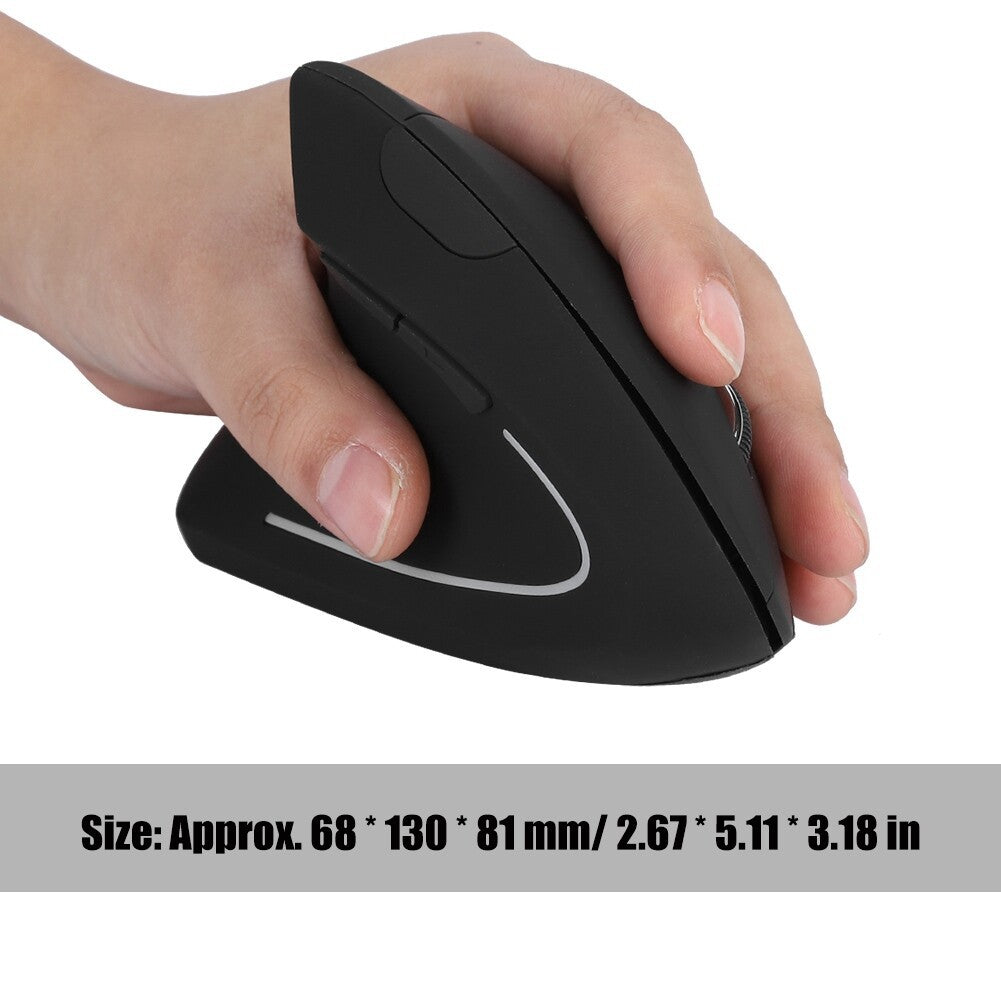 Left Handed 2.4Ghz Wireless Usb Ergonomic Vertical Optical Mouse For Pc Computer