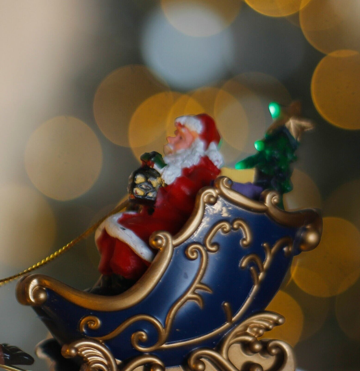 Christmas Santa LED Decoration Sleigh Reindeer Ornament Light Up Xmas Decor