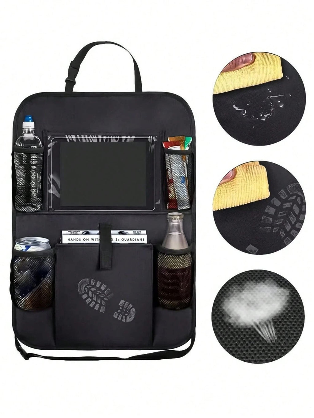 2PCS Car Seat Organiser Back Seat Organiser Universal Multi-Pocket Touch Screen
