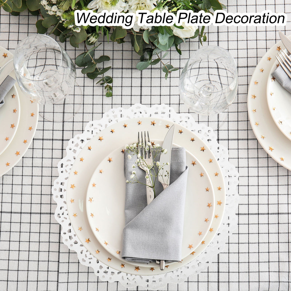 500 Pcs White Lace Paper Doilies 6.5 Inch Round Tableware Disposable Paper