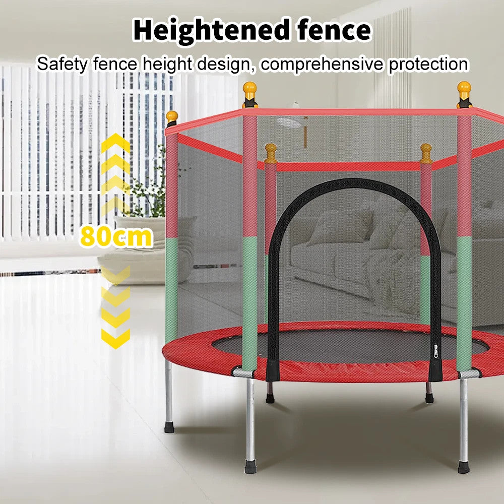 OUTDOOR TRAMPOLINE 5FT WITH SAFETY ENCLOSURE FOR KIDS