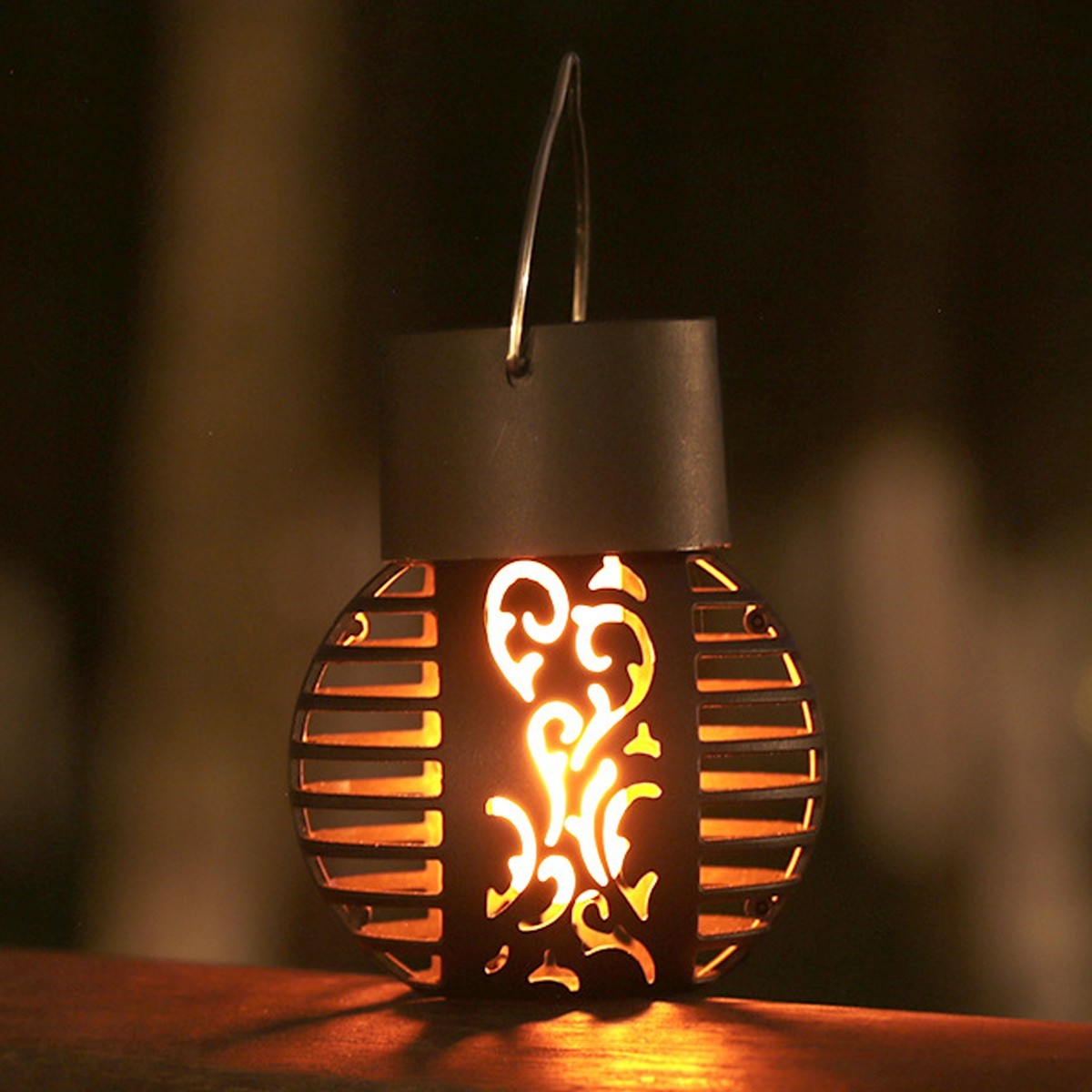 Solar Hanging Lantern Waterproof LED Solar Flame Light Decorative Outdoor CoxTr