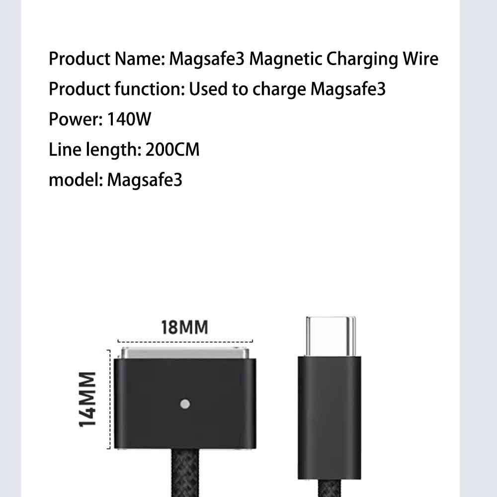 Apple USB-C to Magsafe 3 Cable 2 Metre MacBook Pro Midnight Blue