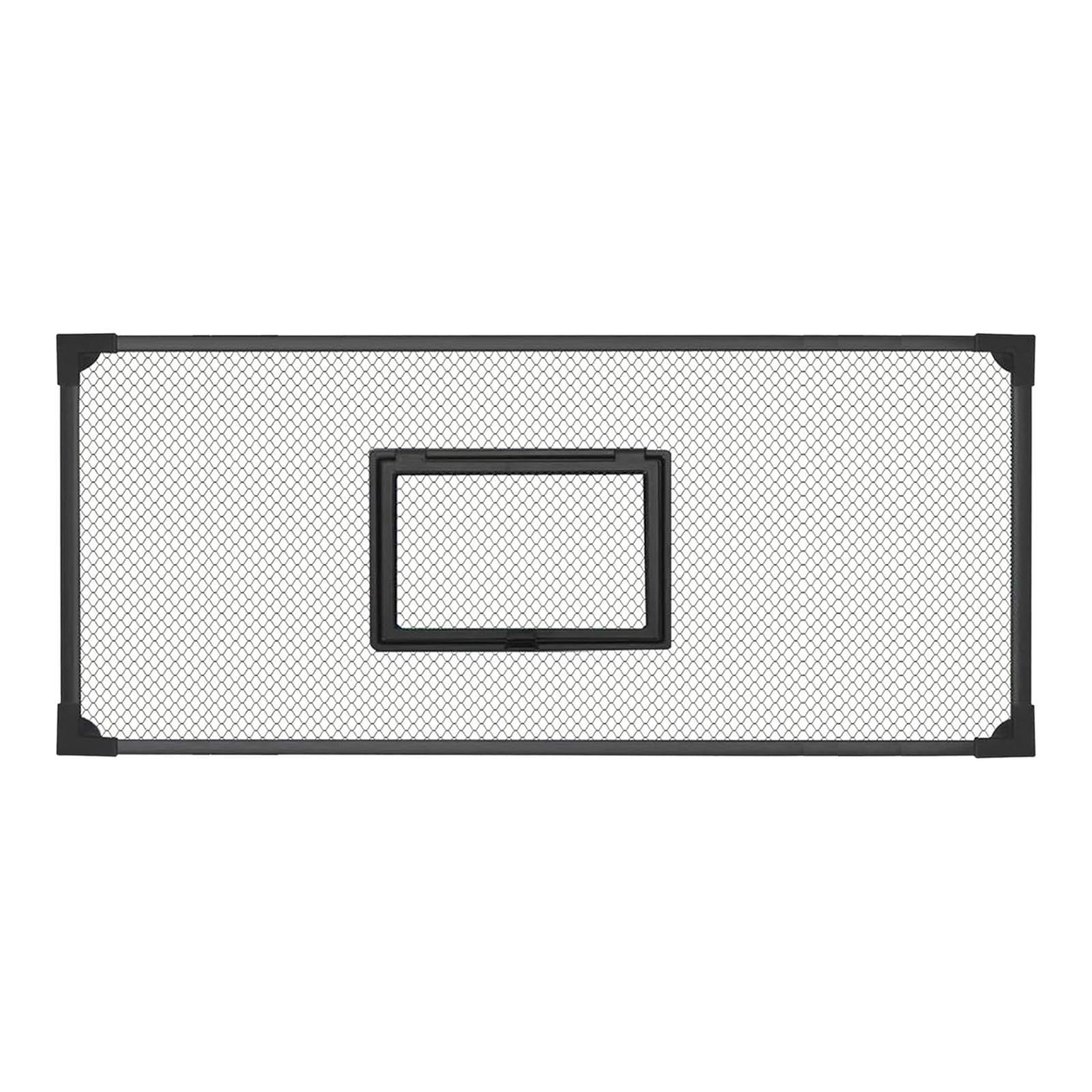 Fish Tank Lid Self Assembly Anti Jump Net Cover Magnetic Black Aquarium Hood