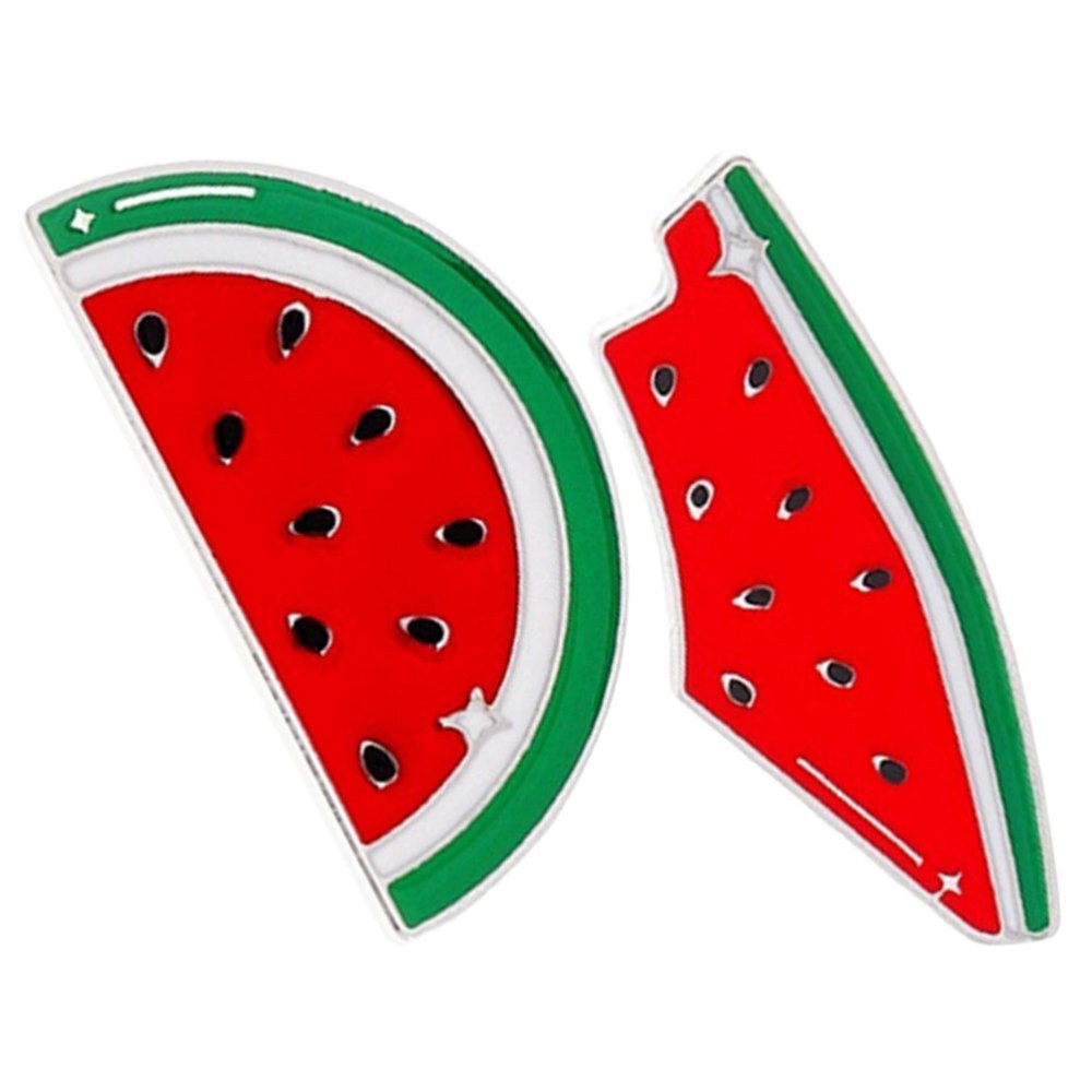 2 Pcs Watermelon Pin Badge Shawl Cardigan Clips Brooch Miss