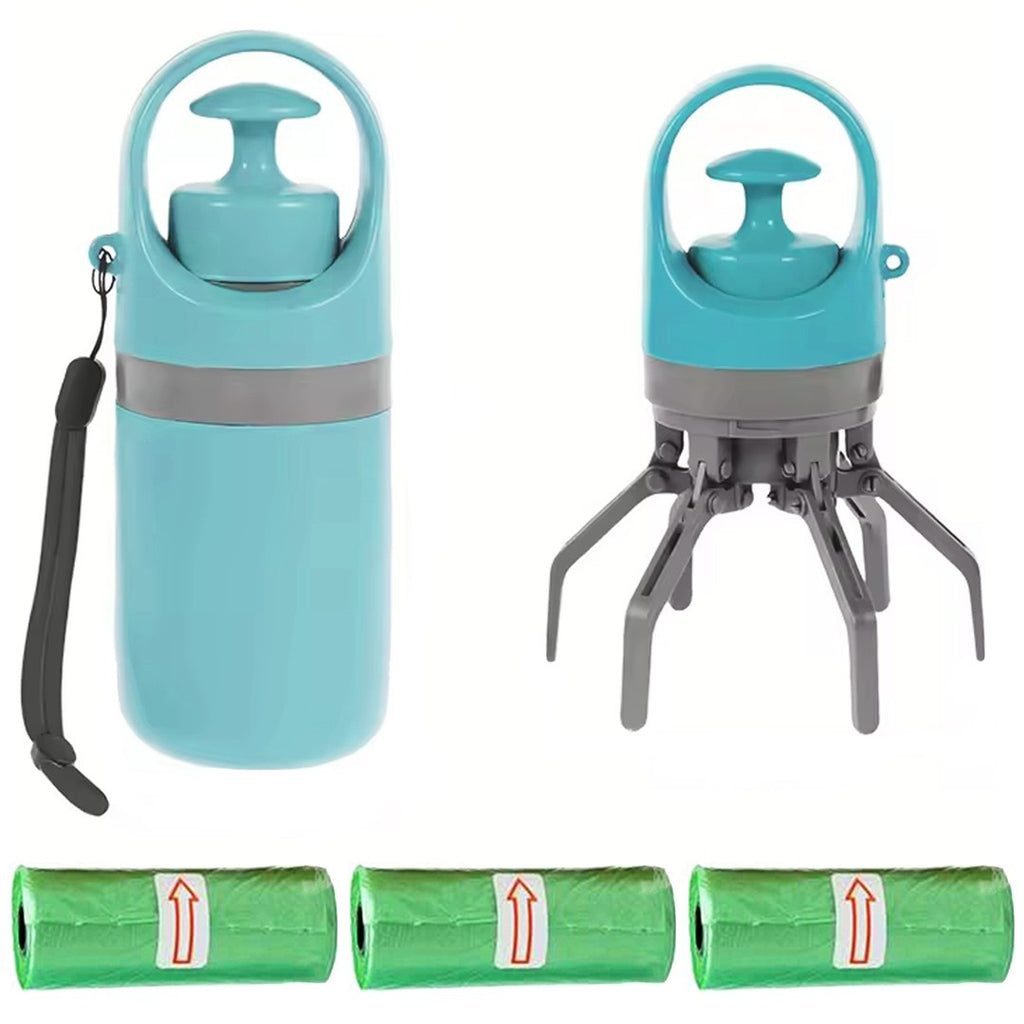 Portable Pooper Scooper with Bag No-Touch Lightweight Claw Poop Picker Catcher