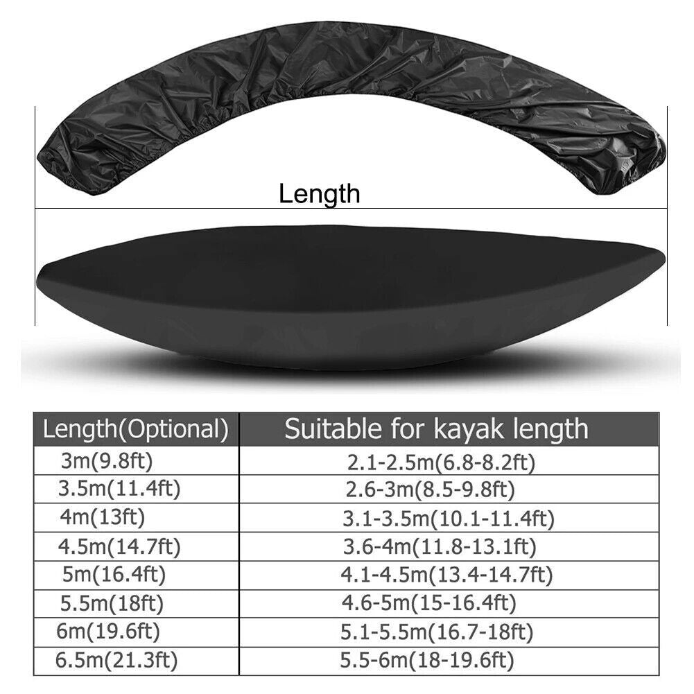 Kayak Cover Waterproof UV Rain Sun Shield Dust Resistant Protective