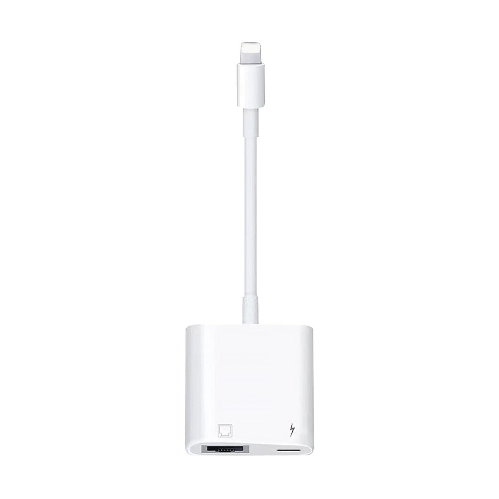 Lightning to RJ45 Adapter - Ethernet LAN Converter with Charging Port