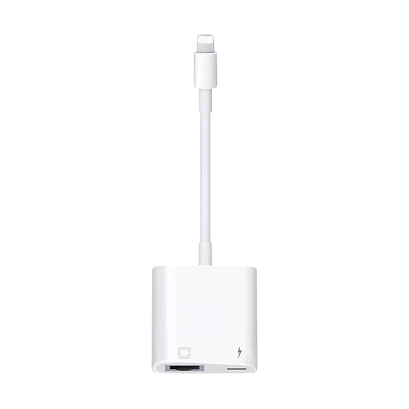 Lightning to RJ45 Adapter - Ethernet LAN Converter with Charging Port