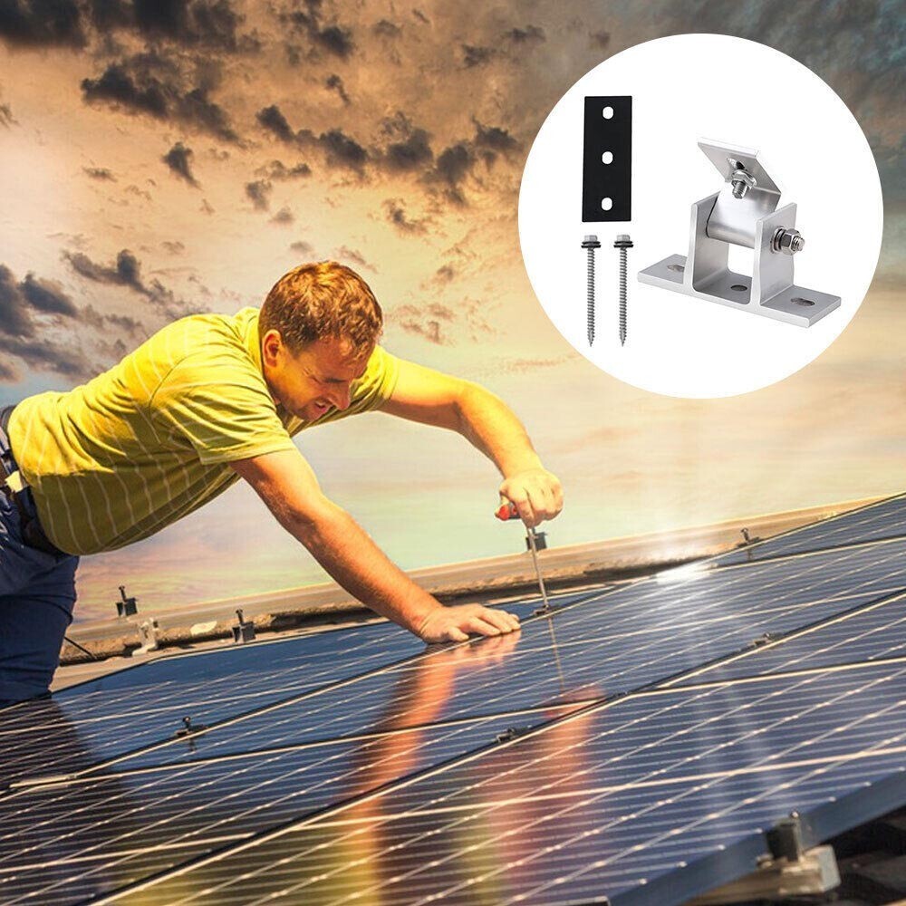 2x Solar Panel Mounting Brackets Adjustable Solar Panel Bracket Tilt Mount Angle