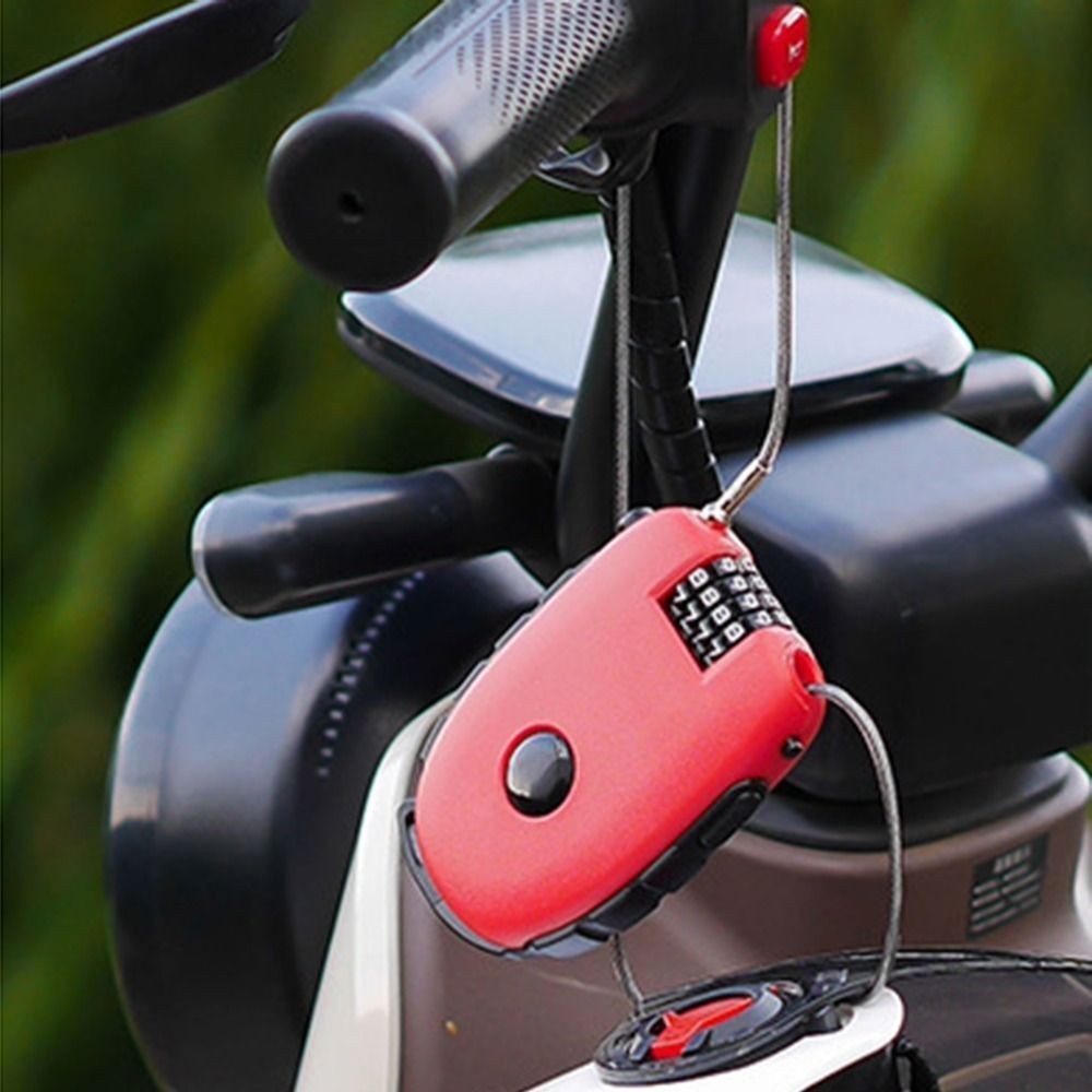 Anti-theft Lock Motorcycle Helmet Lock Resettable Wheel Password Cycling Lock