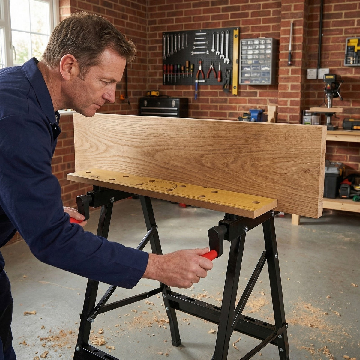 Foldable Workbench Bench Heavy Duty Portable Work Table for Garage Workshop DIY