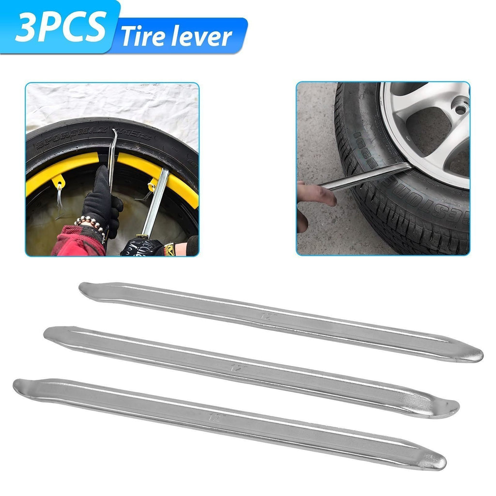 3PCS 12" TYRE LEVERS LONG HEAVY DUTY STEEL CHANGER REMOVER MOTORBIKE BIKE CYCLE