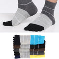 5 pairs Men's Cotton Five Finger Toe Socks Breathable Comfort Thermal Size 7-11