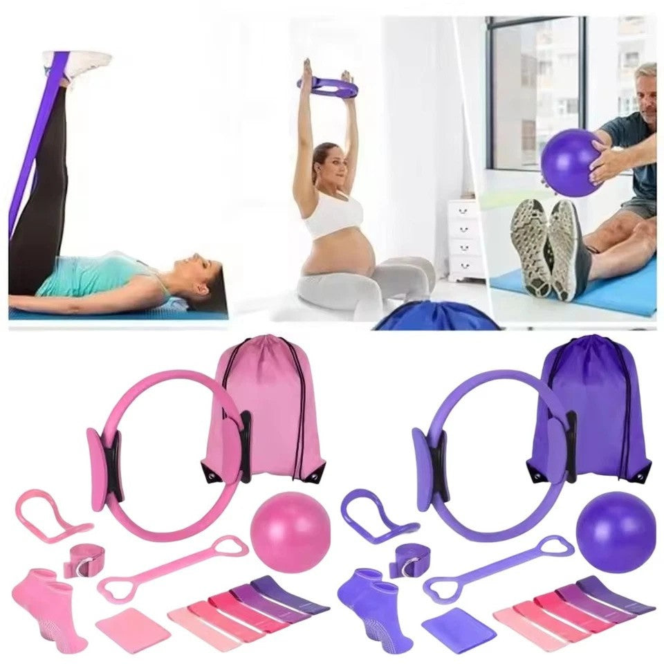 13Pcs Pilates Kit Pilates Essentials Set Multi-Function for Stretching Toning UK