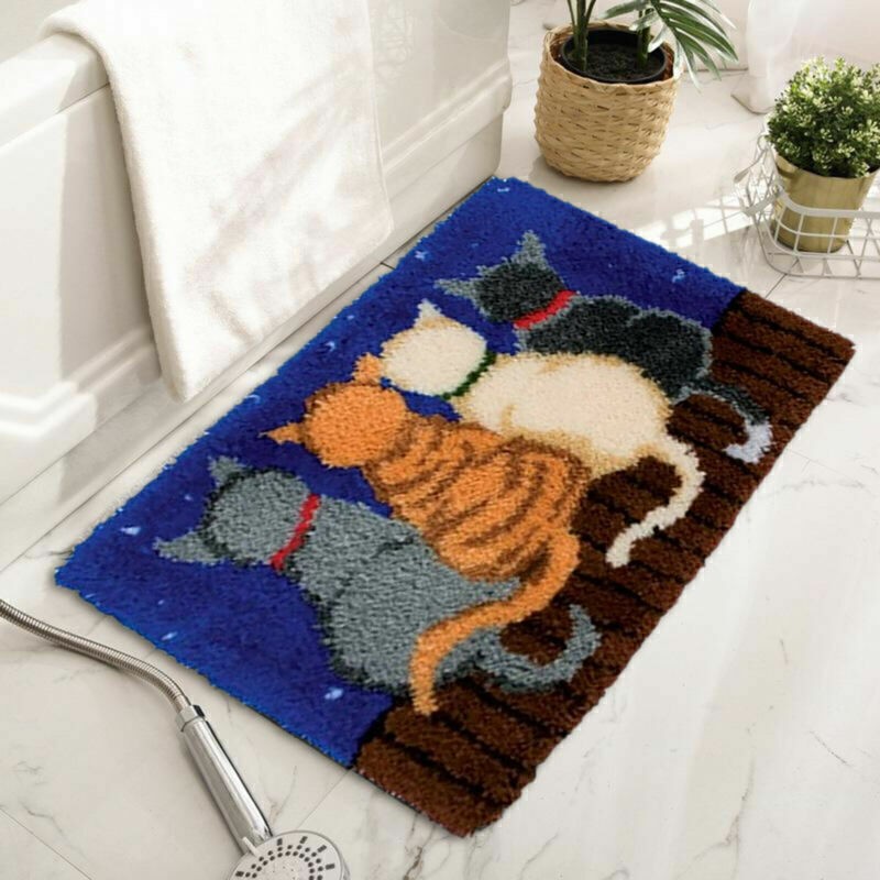 DIY Latch Hook Rug Making Kit, Fun Craft Activity for Kids, Parents & Beginners