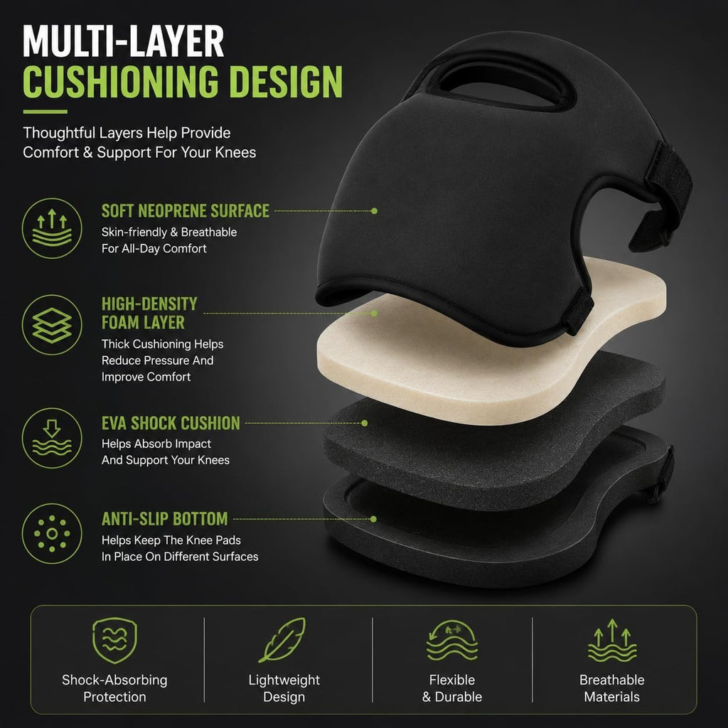 1 Pair Garden Knee Pads Sponge Anti-Slip Waterproof Knee Mat Pad for Gardening