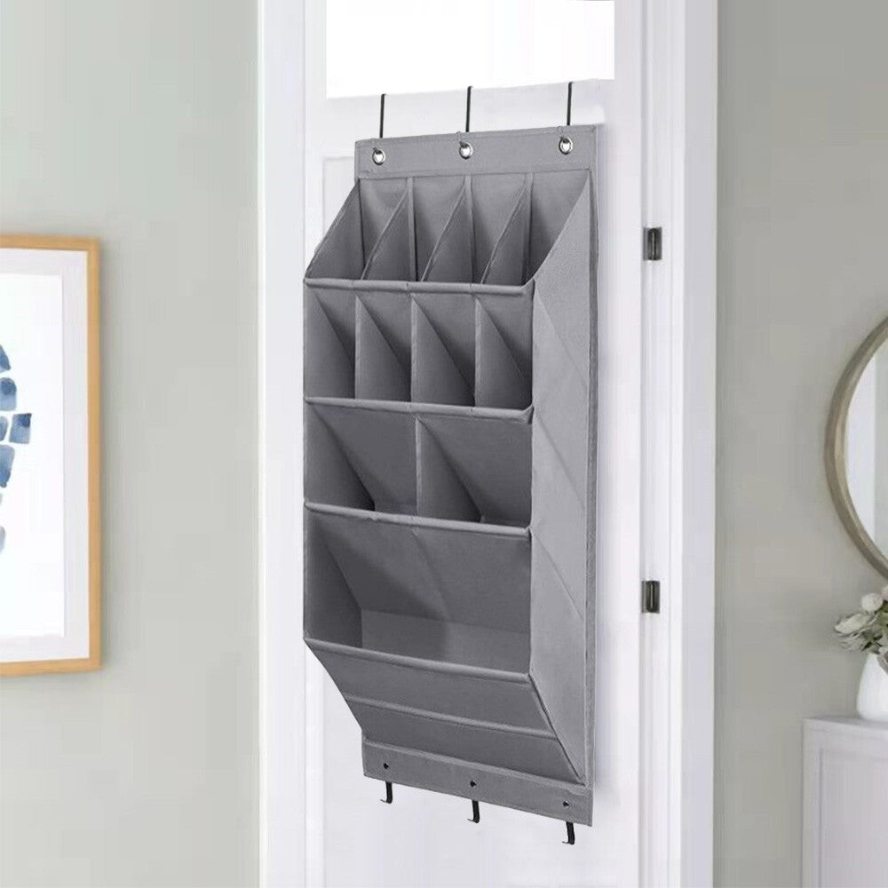 11 Pocket Shoe Holder Organiser Over The Door Hanging Shelf Rack Storage Hook UK